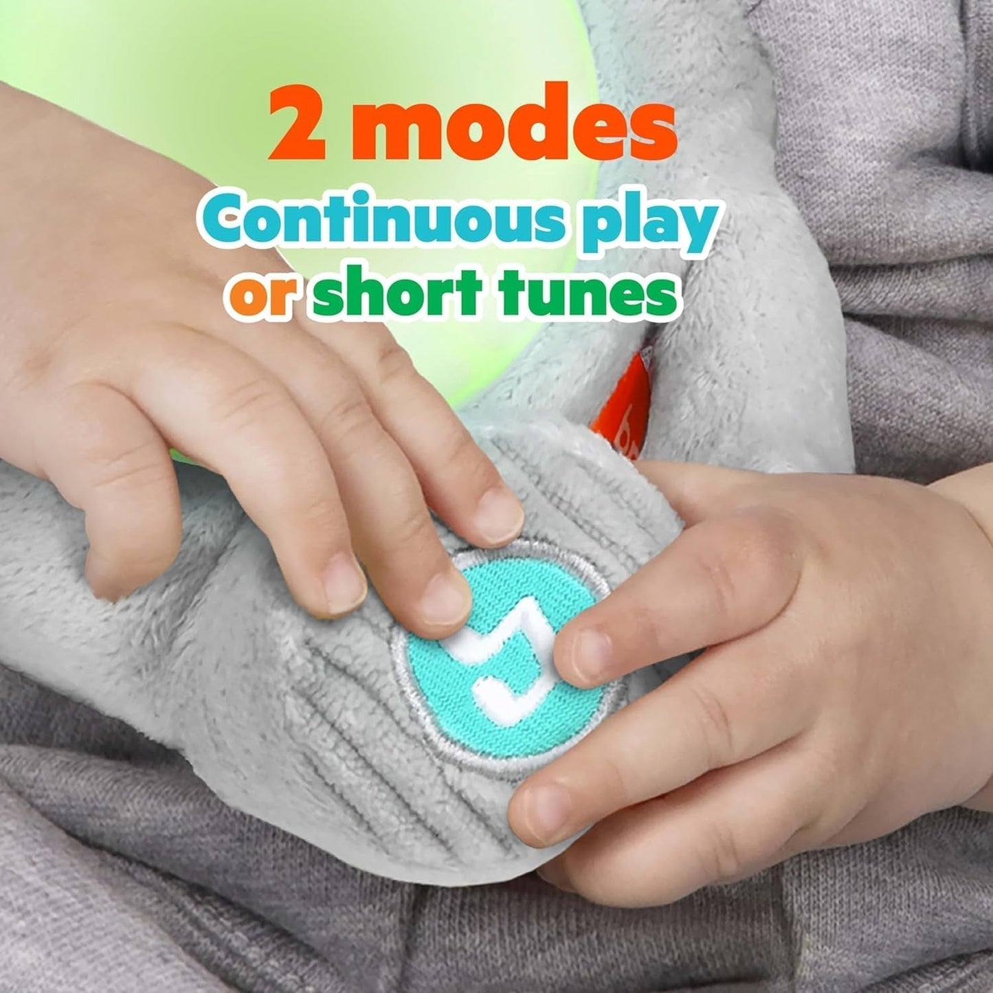 Bright Starts, Spielzeug-Elefantenbaby zum Umarmen mit Lichtern, Liedern, verschiedenen Texturen und mehr, mehrfarbig Toys Bebe Naty Shop