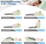 KINDER Verstellbares Keilkissen, hochdichtes Schaumstoff-Lesekissen für Bett und Couch, ergonomisches Bettkeil-Kopfkissen für Schlaf-Reflux-Apnoe, Beinkissen/Rückenkissen zum Spielen und Lesen (grün)