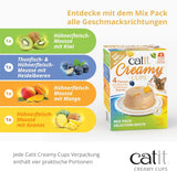 Catit Creamy Cups, Thunfisch und Huhn mit Blaubeeren, 4x25g
