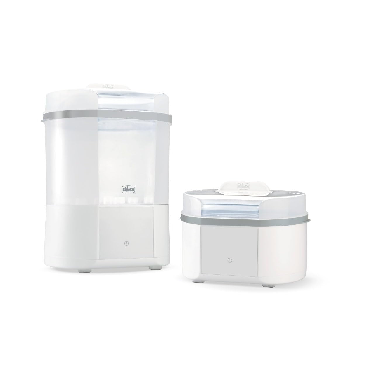 Modularer Chicco-Sterilisator mit Trocknungsfunktion, Babyflaschen-Sterilisator, Beißring und Schnuller mit automatischem Stopp, mikrowellengeeignet, geeignet zum Sterilisieren von bis zu 6 330-ml-Flaschen