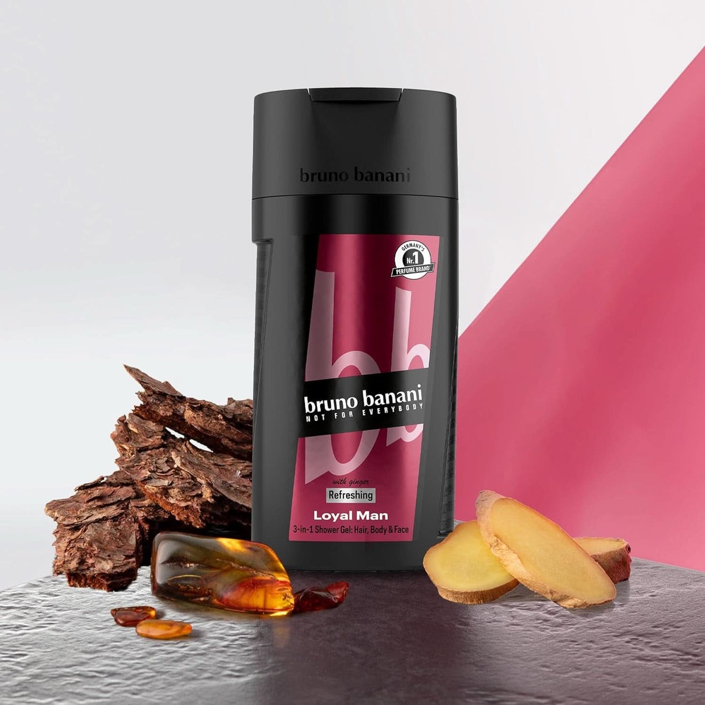 Bruno Banani Loyal Man 3 in 1 Duschgel für Körper, Haare und Gesicht, Männer, 250 ml Dusche und Bad Naty Shop