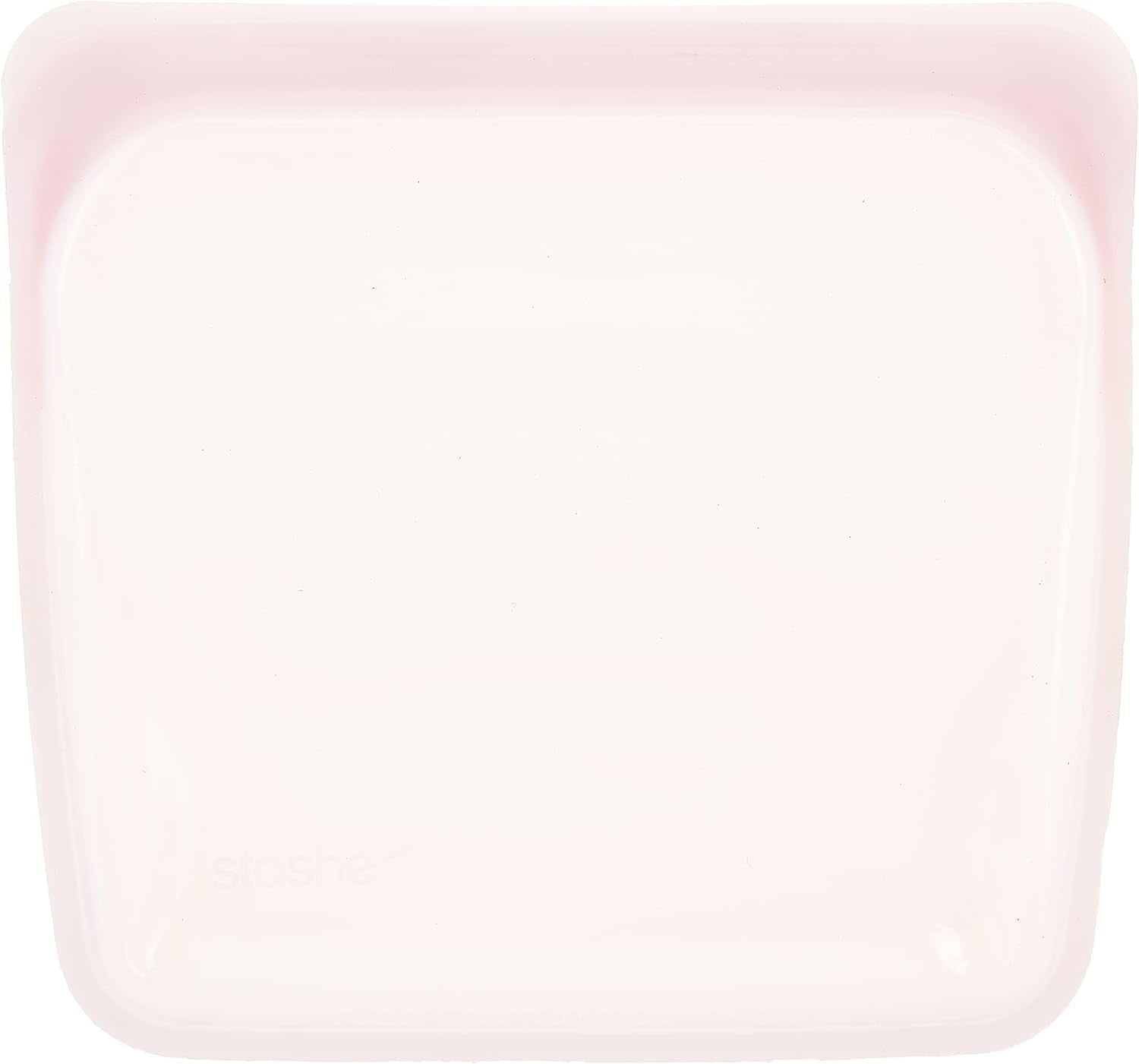 Stasher Bag, wiederverwendbar, Premium-Silikon-Lebensmittelbeutel, Sandwich-Beutel, transparent, langlebig, ofenspülmaschinenfest, gefriergeeignet, umweltfreundlich, auslaufsicher, 828 ml, Aufbewahrungsboxen für Lebensmittel, Naty Shop Rosenquarz
