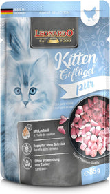 LEONARDO Fresh Pouches [16 x 85g Nassfutter für Katzen, getreidefrei] | Komplettes Nassfutter in Einzelbeuteln