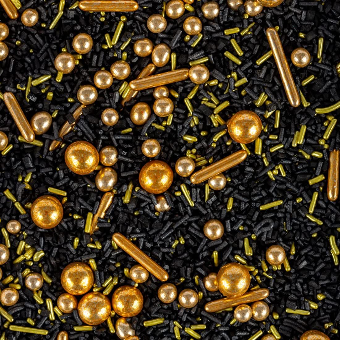 Super Streusel, Gold Rush Gold Black Streusel Dekoration Naty Shop
