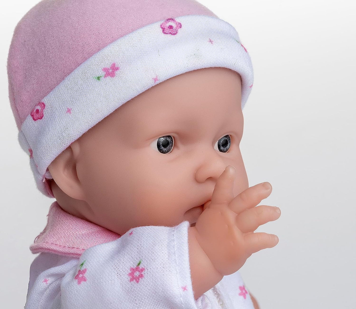 JC Toys La Baby Kaukasisches Babypuppen-Set – 28 cm große, weiche, waschbare Puppe, abnehmbares rosa Outfit mit Mütze, Decke und Schnuller, für Puppen ab 12 Monaten, Naty Shop
