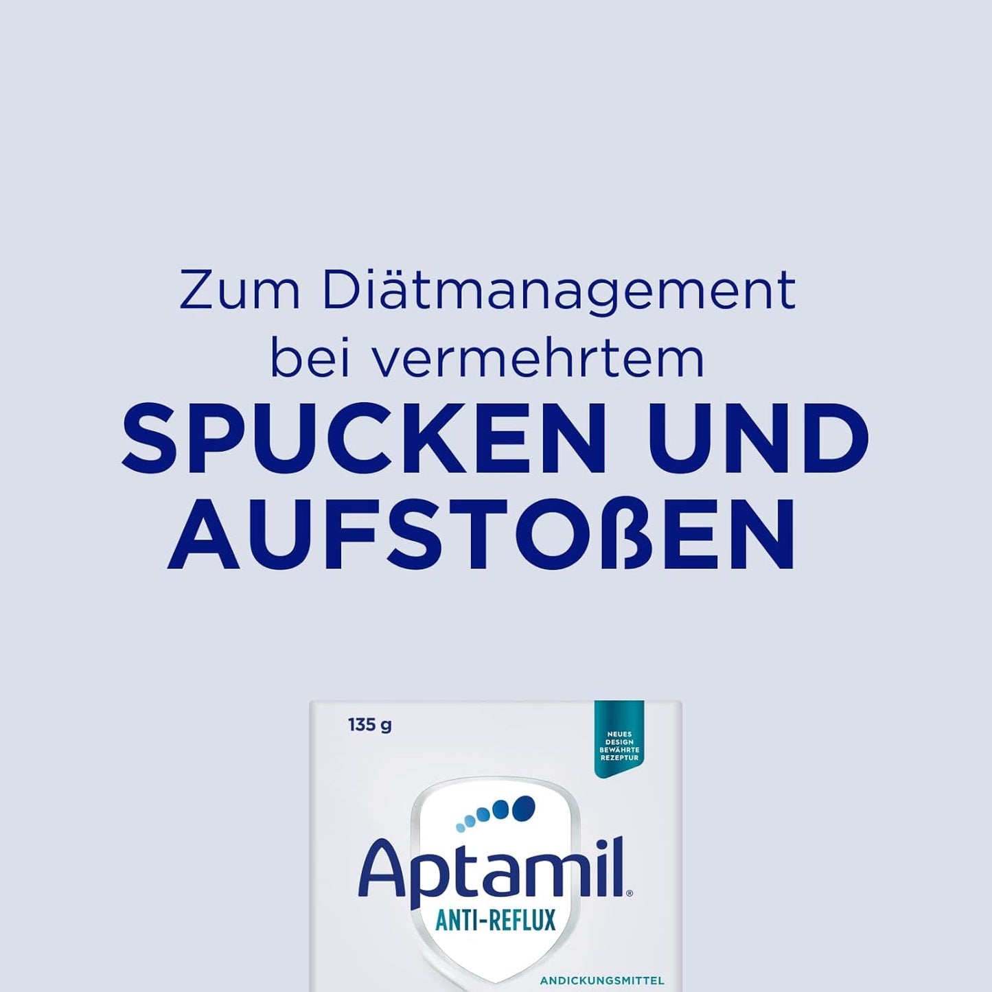 Aptamil Anti-Reflux – Komplette Formel von Geburt an, diätetische Behandlung, Erbrechen und Aufstoßen, Babynahrung, Milchpulver, 6 x 135 g