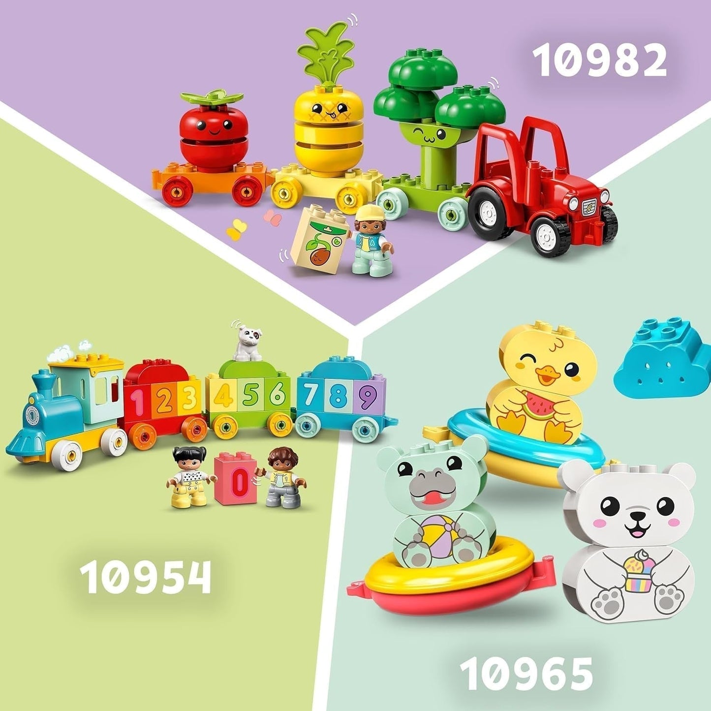 LEGO DUPLO Tiereisenbahn, Spielzeugeisenbahn mit Rädern, kreatives Bauen und Umbauen von Tierfiguren, Lernspielzeug für Kleinkinder, Geburtstagsgeschenk für Tierliebhaber, Mädchen und Jungen ab 1½ Jahren, 10412 Bausets. Besuchen Sie den LEGO-Store