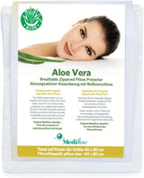 Mediflow Aloe Vera Kissenbezug, Kissenschutz, Baumwolle, weiß, 40 x 80 cm Naty Shop Standardkissen 40 x 80 cm
