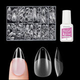 Kurze künstliche Nägel, Ballerina, 500 Stück, zum Aufkleben, 12 Größen, künstliche Nägel, kurze, weiche Gel-Nagelspitzen mit vollständiger Abdeckung für Gelnägel, kurz S