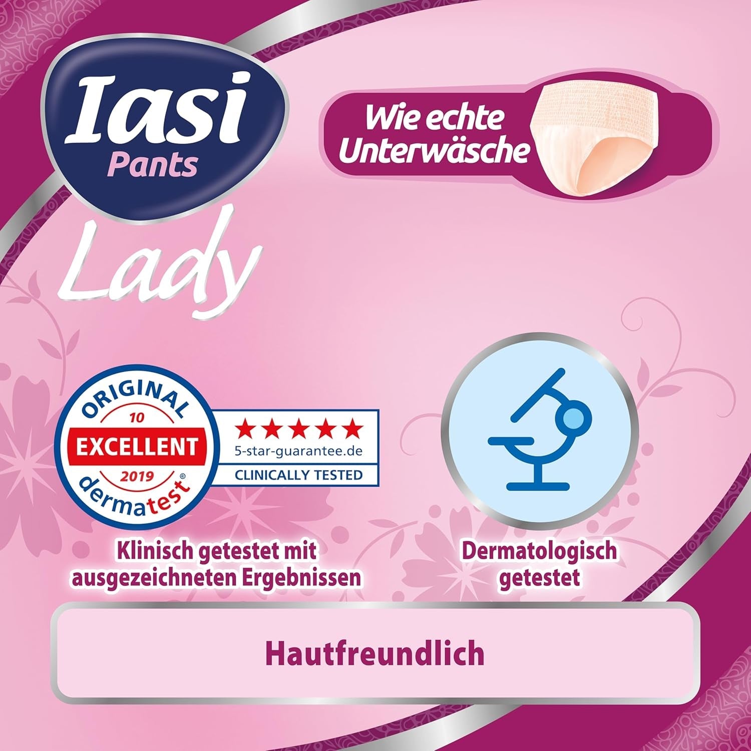LADY Pants 48 Einweg-Harninkontinenzhosen Saugfähigkeit Plus Größe S für Damen 48 Stk