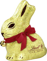 GOLDENER HASE mit Schokolade | 100 g DER GOLDENE HASE | Premium Weiße Schokolade und GOLDEN BUNNY Glamour Gold Edition Schokolade | 100 g DER GOLDENE HASE