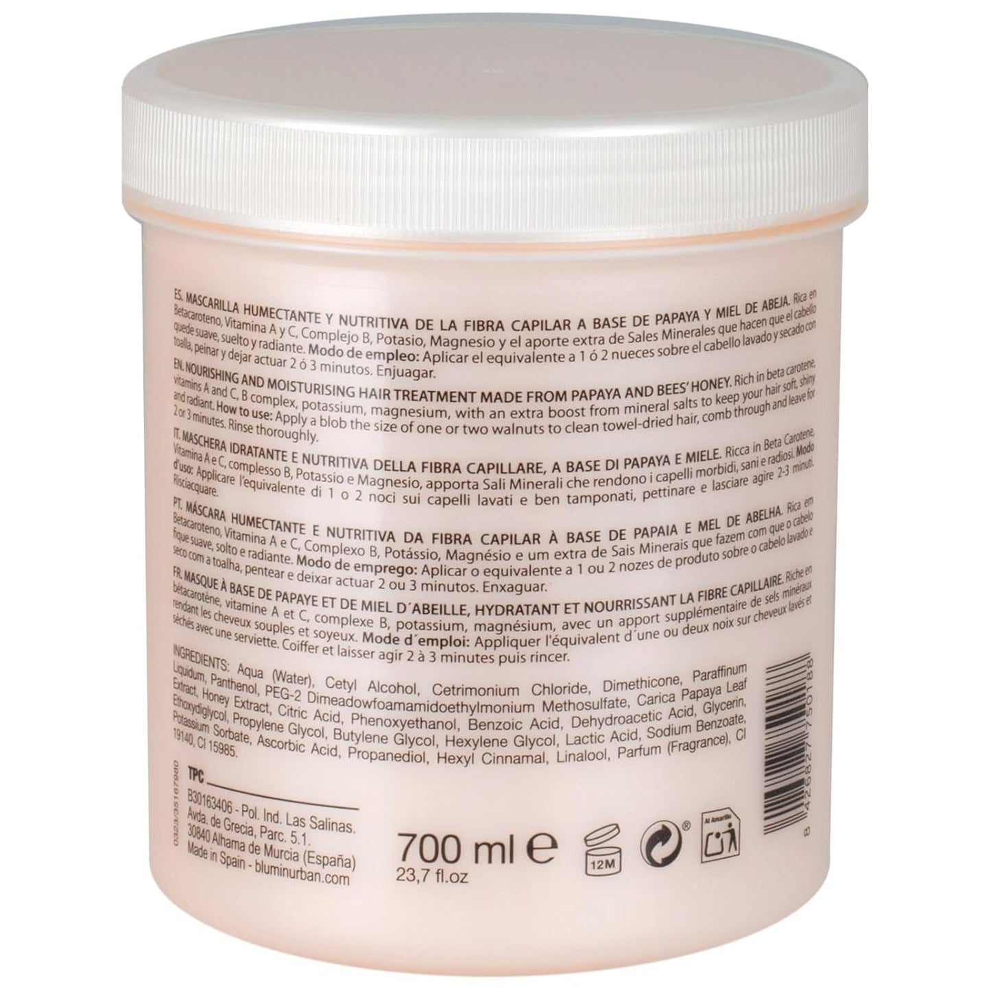 Haarmaske mit Papaya und Honig, 700 ml Naty Shop Haarmaske