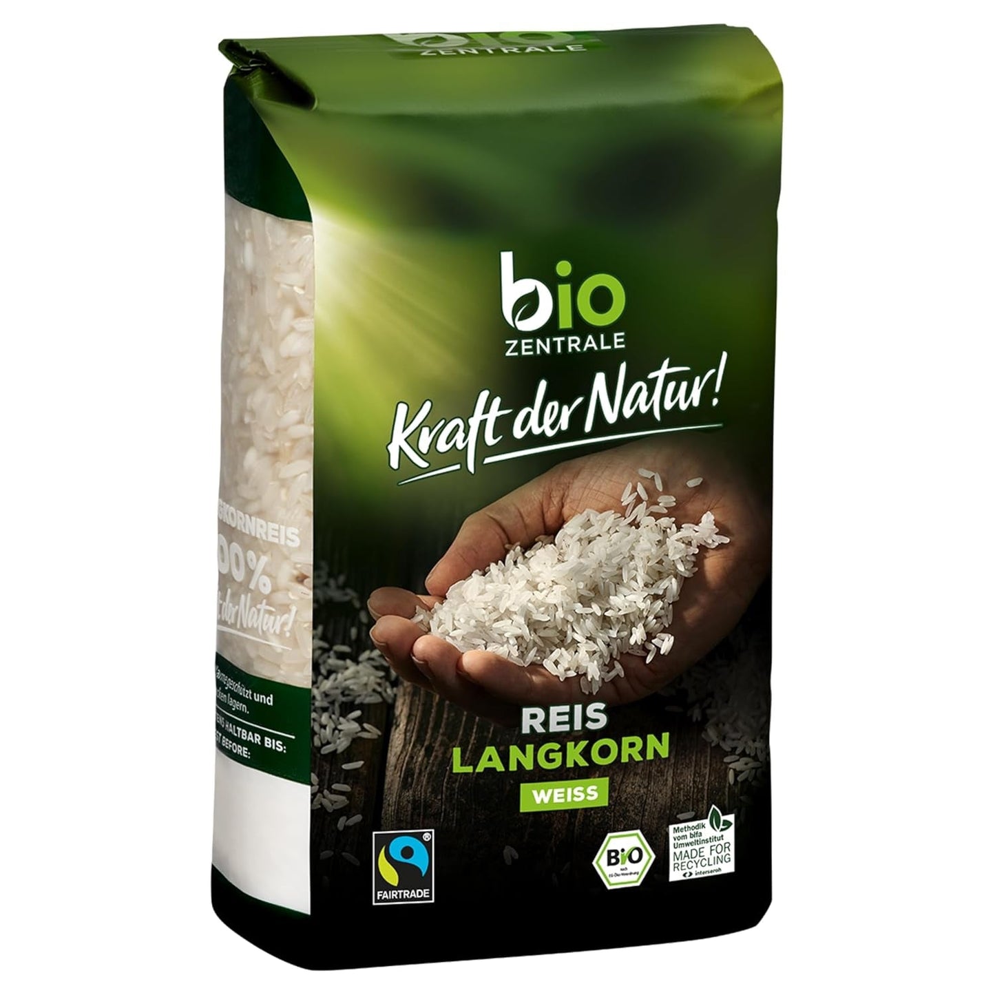 Biozentraler weißer Basmatireis | 7 x 500g | Fairtrade-Zertifikat | Traditionelles Getreide | Perfekt für orientalische Gerichte und Currys | Leicht recycelbare Verpackung (Monofolie)