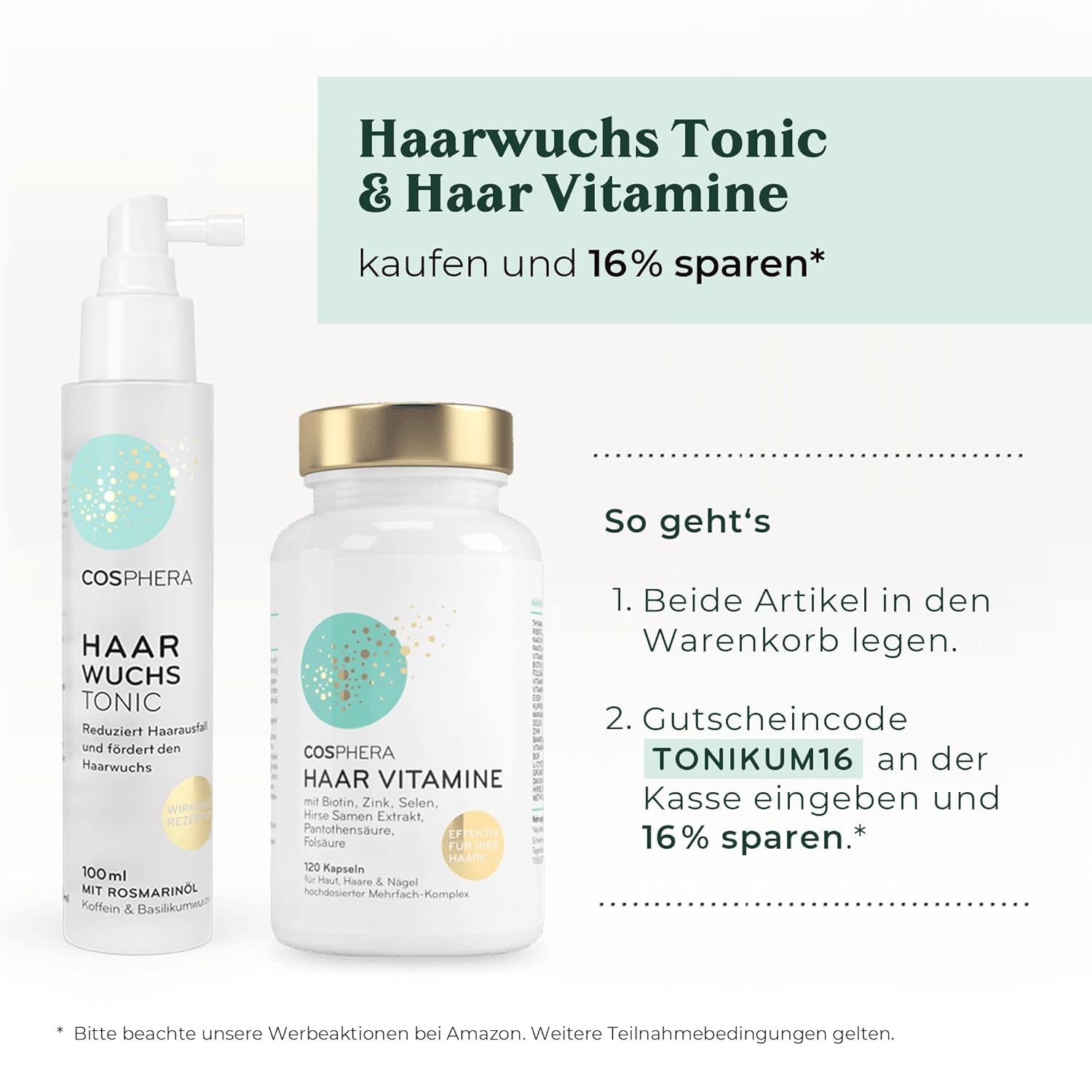 Rosmarinöl-Haartonikum-Spray 100 ml – Rosmarinöl-Spray beschleunigt auf natürliche Weise das Haarwachstum – Mittel gegen Haarwuchs für Frauen und Männer – Haarausfall-Serum – Rosmarin-Haaröl von Cosphera Hair Care Naty Shop