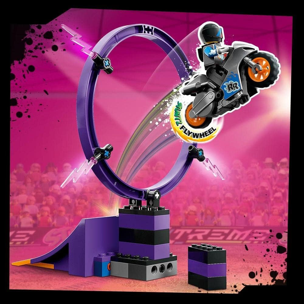 LEGO 60361 City Stuntz Ultimate Stunt Rider Challenge, 3-in-1-Stunts für 1 oder 2 Spieler, mit 2 Spielzeugmotorrädern für Kinder, Set 2023 Bausätze Besuchen Sie den LEGO-Store