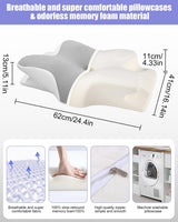 Nackenkissen, Seitenstützkissen, Memory-Schaum-Kissen, orthopädisches Kissen, ergonomisches Nackenstützkissen für optimale Unterstützung von Rücken und Bauch, Seitenstützkissen (62 x 41 x 13 cm), orthopädische Halskissen von Naty Shop