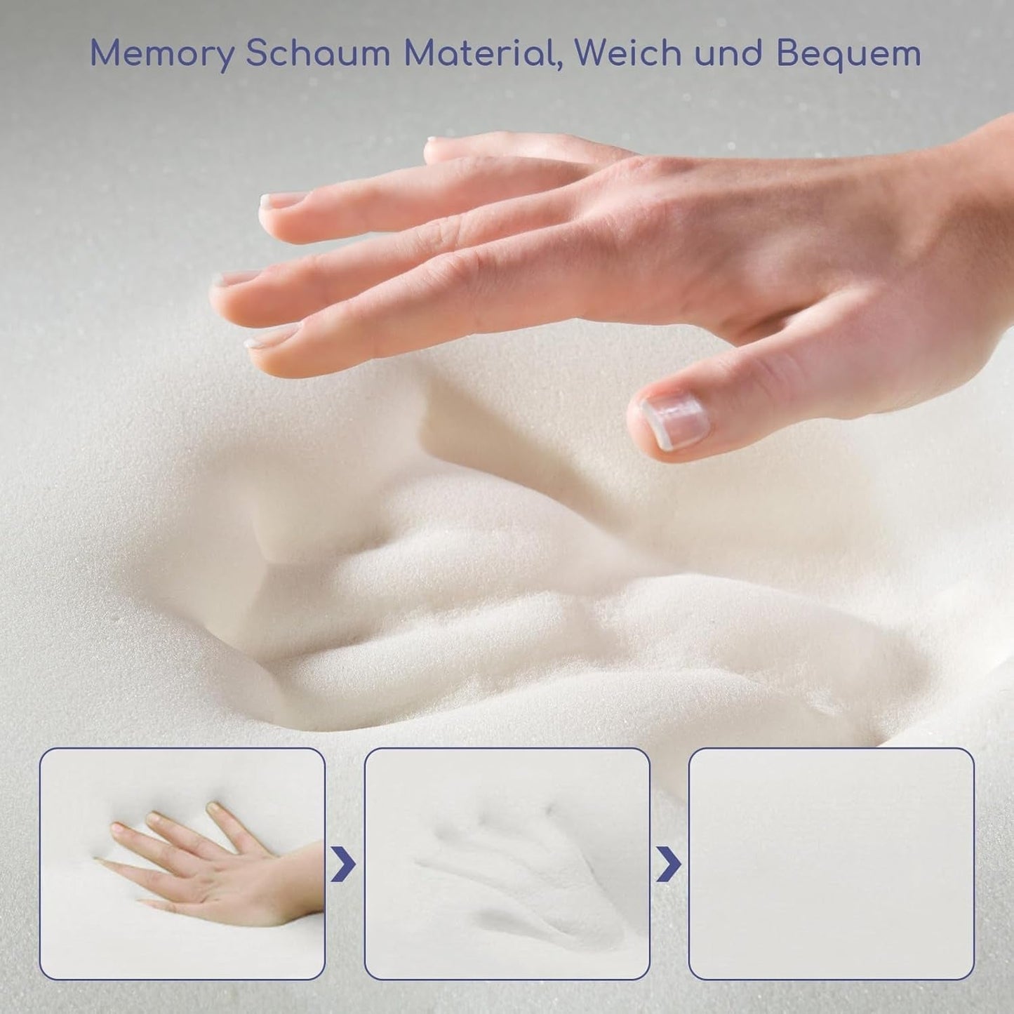 Lesekissen für Bett und Sofa, Federkissen, Bettkissen aus Memory-Schaum, Seitenschläferkissen, ergonomisches Rückenstützkissen zum Lesen und Fernsehen