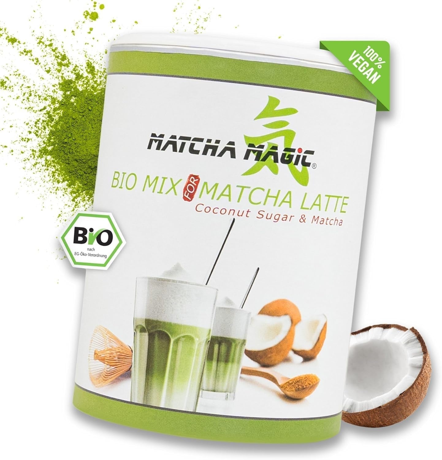 Matchamagic – Bio-Matcha-Latte-Pulver aus Japan mit Kokosblütenzucker für einen leckeren Tee