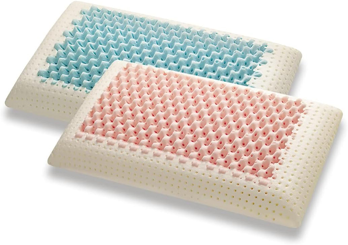 Marcapiuma – Paar Memory-Nackenstützkissen – Miss & Mister – Ultra atmungsaktive Seite – Bezug aus 100 % Baumwolle – orthopädisch – Visco-Kissen aus Memory-Schaum – medizinisches Produkt – hergestellt in Italien. Naty Shop Standard-Kissen Standardtitel