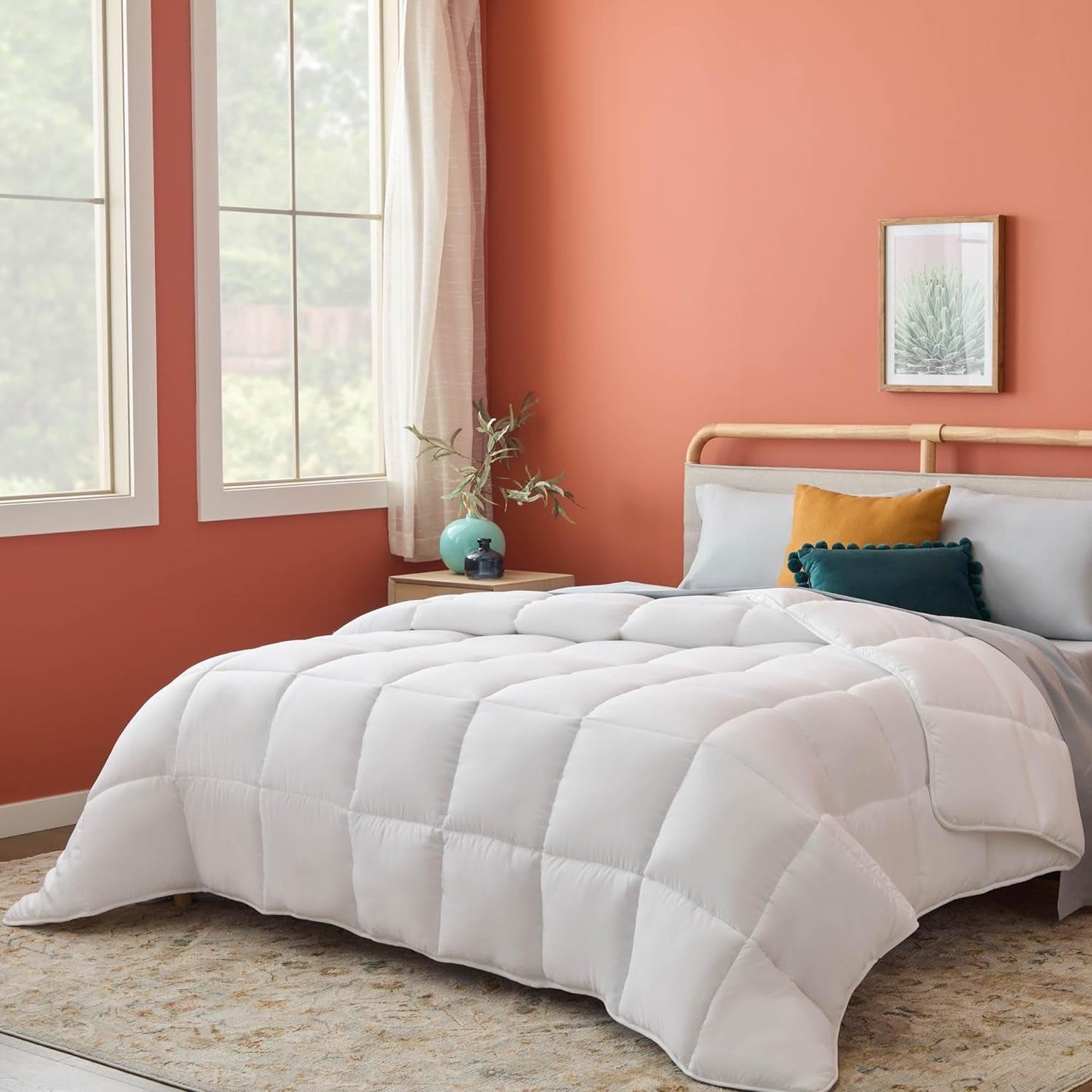 Linenspa Ganzjahresdecke – Einzelbettdecke aus Mikrofaser 10,5 Tog – Öko-Tex, alternative Bettdecke mit Daunen, weiß. Bettdecken und Steppdecken Naty Shop, weißes Einzelbett