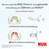NUK First Choice Night Pacifier for Babies | 6-18 Monate | Kieferorthopädische Schnuller, die im Dunkeln leuchten | Beruhigt 99 % der Babys** | Kaninchen/Schaf | Packung 0-2