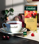 Greenfield-Kirschblüte, Hibiskus, Hagebutte, Apfel, Himbeere, Brombeere, Teebeutel (2G x 25), 50G