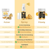 He-Ju Metallic Gold Flüssige Lebensmittelfarbe 25 ml, essbarer Glitzer für Getränke und Lebensmittel (Metallic Gold, 25 ml)
