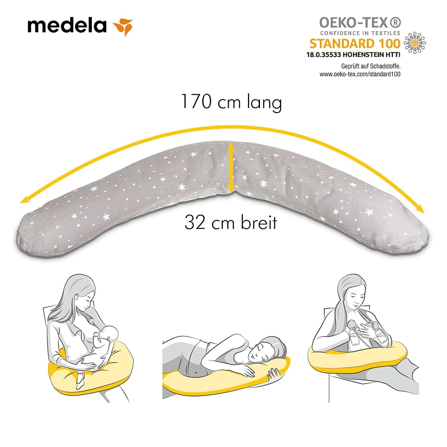 Medela Schwangerschafts- und Stillkissen – gefüllt mit Eps-Mikroperlen, Zubehör, Essen und Stillen, Bebe Naty Shop