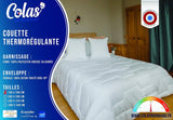 COLAS NORMAND Thermoregulierende Steppdecke, Cool In, Temperiert, 140 x 200 cm, Schweiß, optimale Belüftung, 100 % Perkal, Fresh Feel, Französisch, 53130255, Weiß Steppdecken und Steppdecken Naty Shop