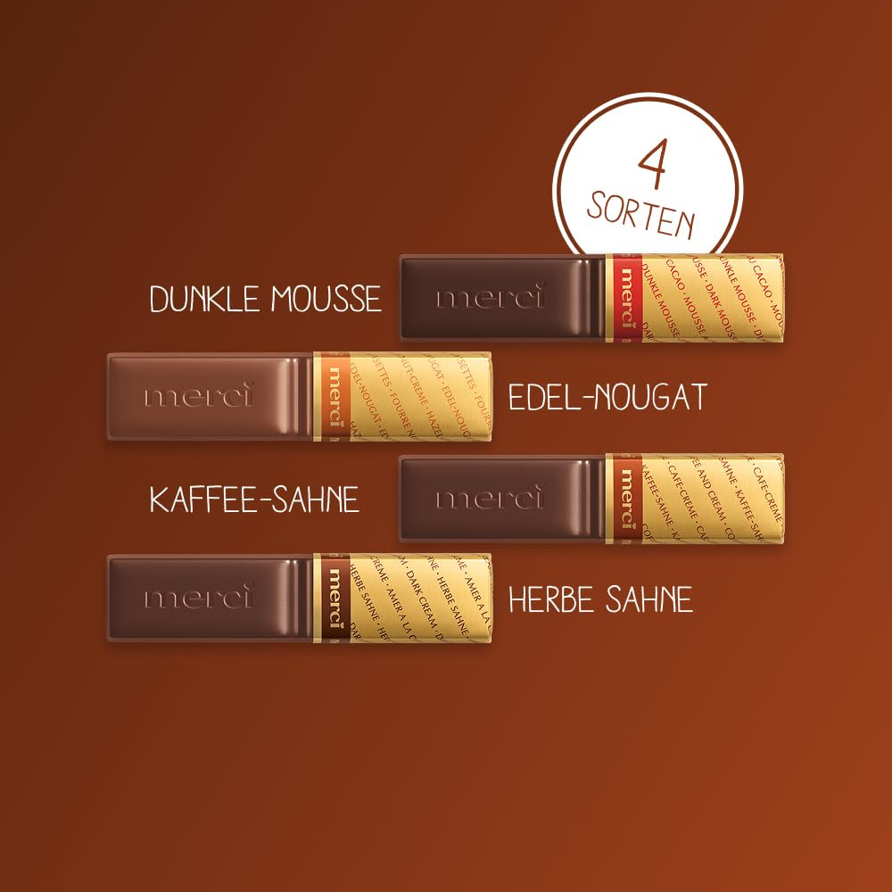 Finest Selection Zartbitterschokoladensorte – 6 x 250g – Raffinierte Zartbitterschokoladenspezialitäten – Gefüllte und ungefüllte Pralinen