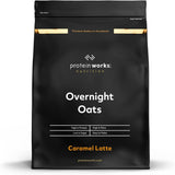 Overnight Oatmeal mit Protein | Dunkle Schokolade und Himbeere | Proteinreiches Frühstück | Zuckerarmer Snack | Haferflocken mit niedrigem GI | 500g