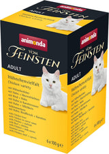 animonda Vom Feinsten Nassfutter für ausgewachsene Katzen, Hühnersorte, 6 x 100 g