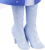 Mattel Disney-Prinzessin Elsa-Puppe, Eiskönigin-Puppe im Reiseanzug, gekämmte blonde Haare, Mobile, ausziehbarer Rock und Stiefel, Disney-Geschenke, Spielzeug für 3 Jahre, HLW48 Naty Shop-Puppen