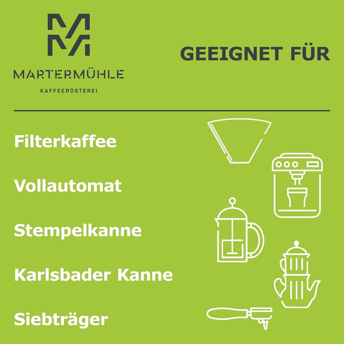 Martermühle Bio-Kaffeebohnen-Probierset 3x250g leicht/mittelstark I Arabica I Ganze Bio-Kaffeebohnen leicht geröstet, geringer Säuregehalt (68/74/426)