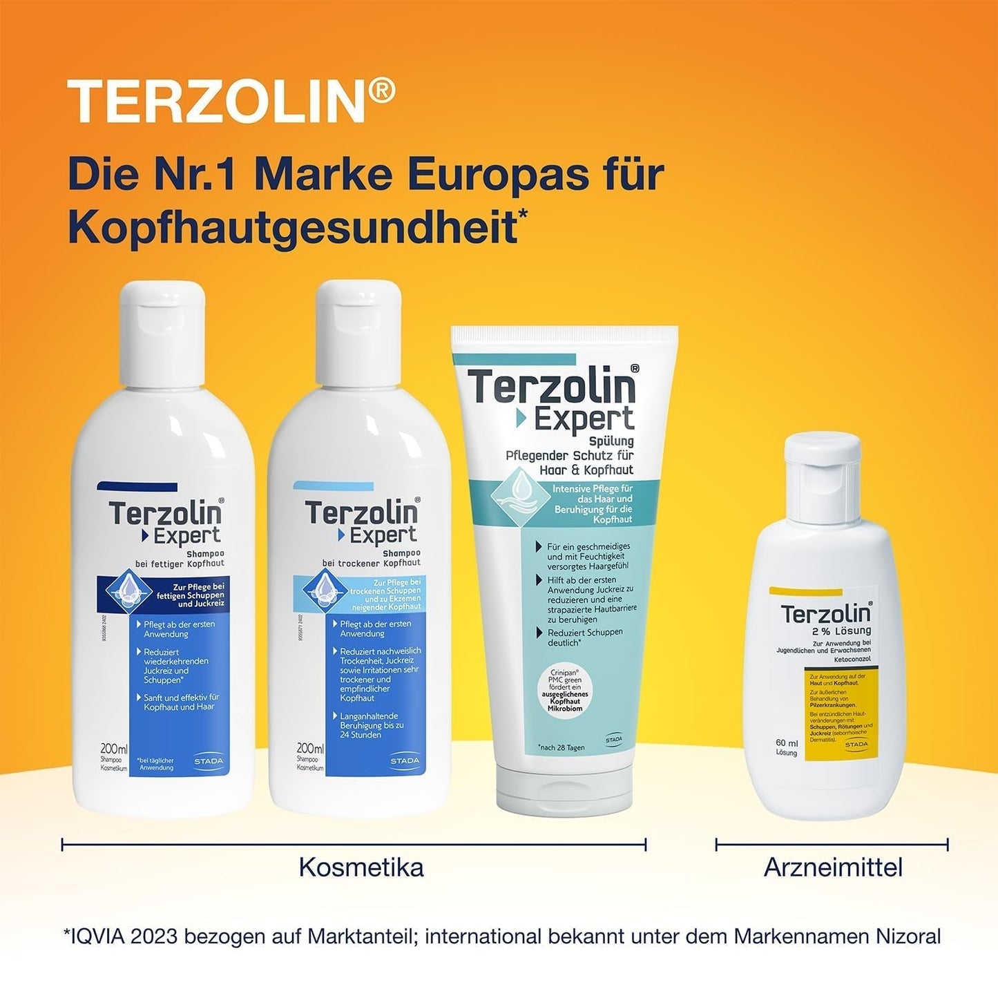 Terzolin Expert Shampoo für fettige Kopfhaut und Haare, Anti-Schuppen, 200 ml Dusche und Bad Terzolin
