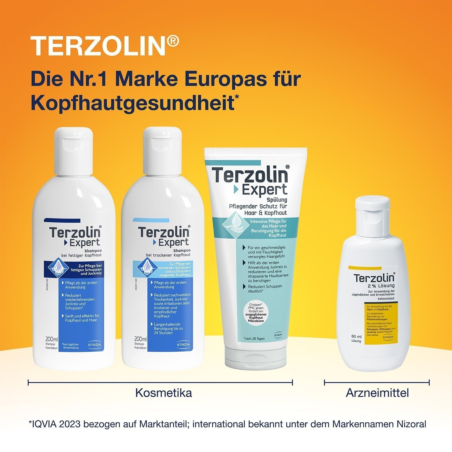 Terzolin Expert Shampoo für fettige Kopfhaut und Haare, Anti-Schuppen, 200 ml Dusche und Bad Terzolin