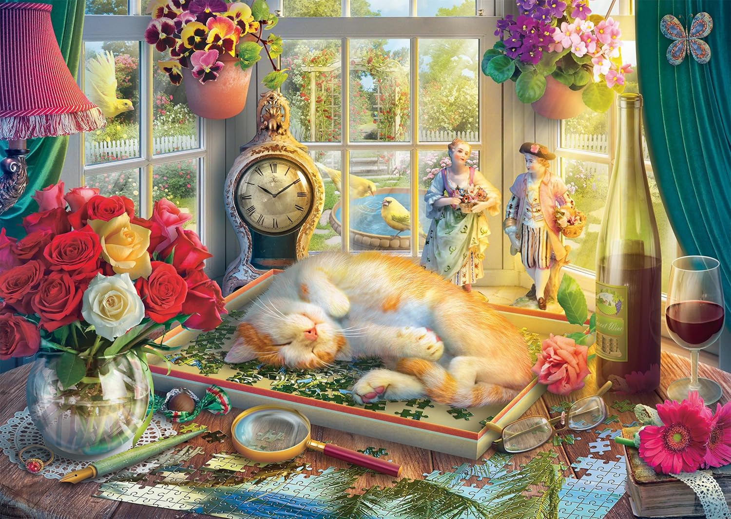 Schmidt Spiele 59789 Puzzle Zeit mit der Katze, Puzzle 1000 Teile Puzzle Naty Shop
