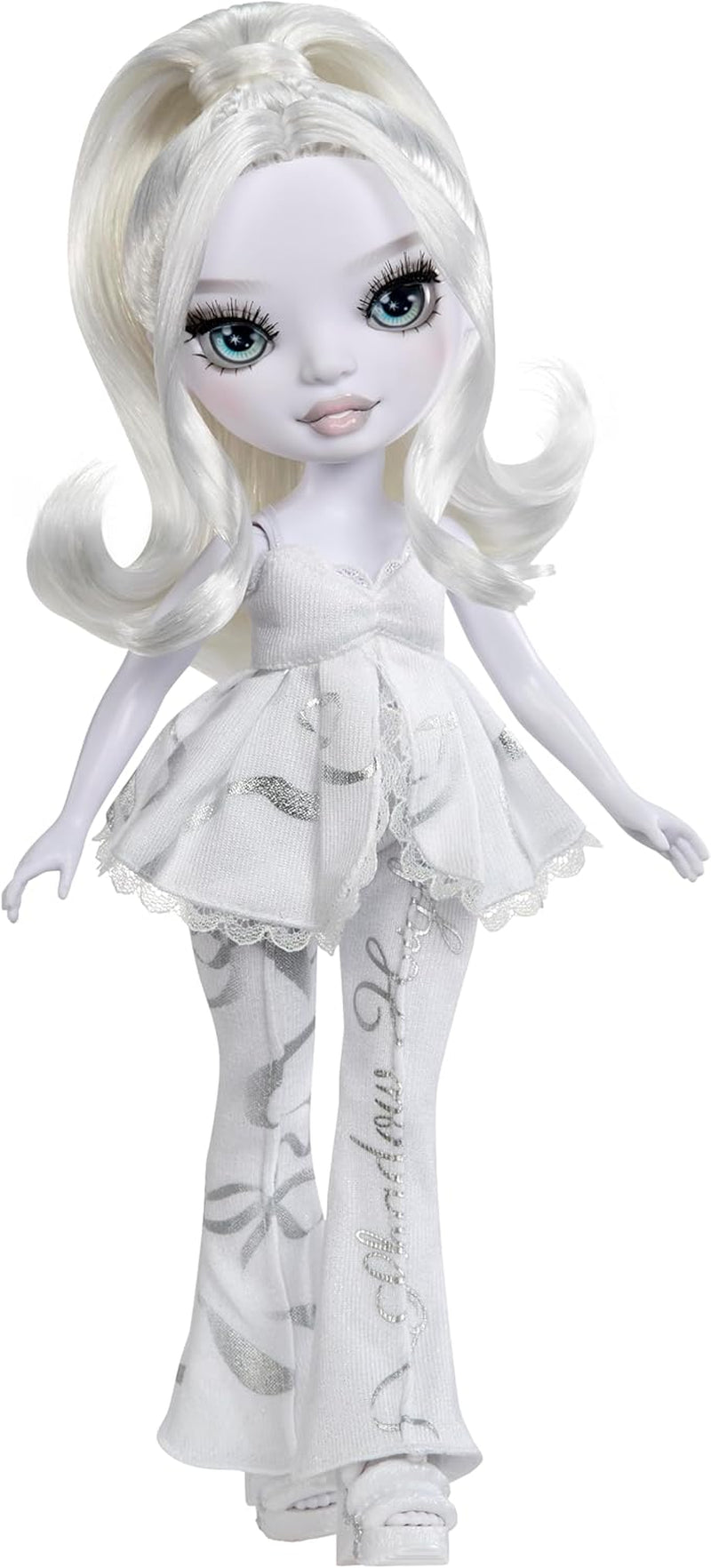 Rainbow High Shadow High Mädchennachtpuppe – Natasha Zima – 28 cm große Modepuppe in Grautönen, weißem Haar und silbernem Outfit mit Accessoires und Kamm – Für Sammler und Kinder ab 6 Jahren