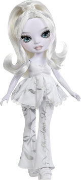 Rainbow High Shadow High Mädchennachtpuppe – Natasha Zima – 28 cm große Modepuppe in Grautönen, weißem Haar und silbernem Outfit mit Accessoires und Kamm – Für Sammler und Kinder ab 6 Jahren