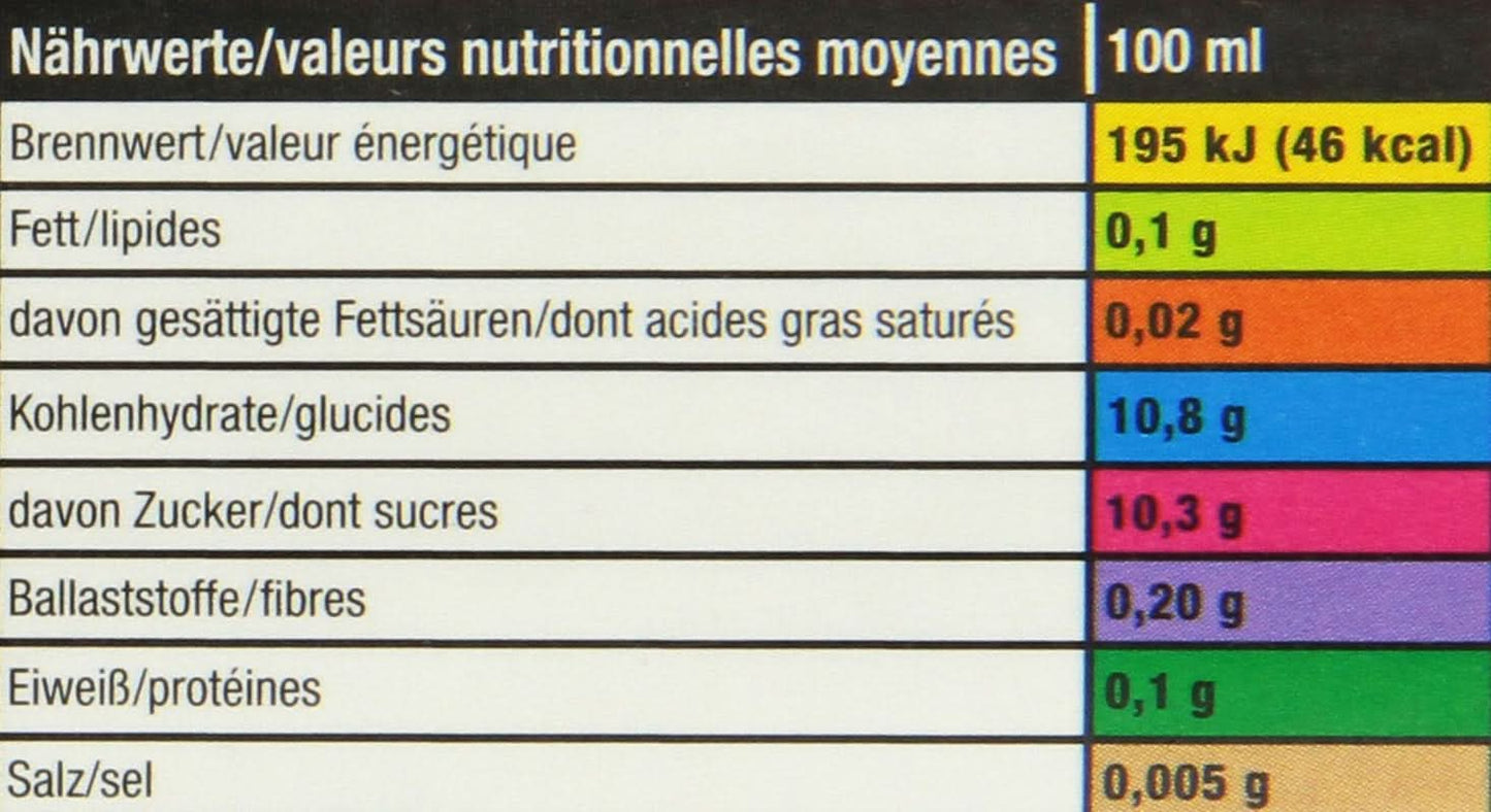 Jacoby 100 % klarer Apfelsaft, 6 x 1 Liter Alkoholfreie Getränke Naty Shop