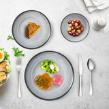 Melamin-Besteckset, 24-teilig, für 4 Personen, Camping-Teller-Set – Outdoor- und Indoor-Besteck