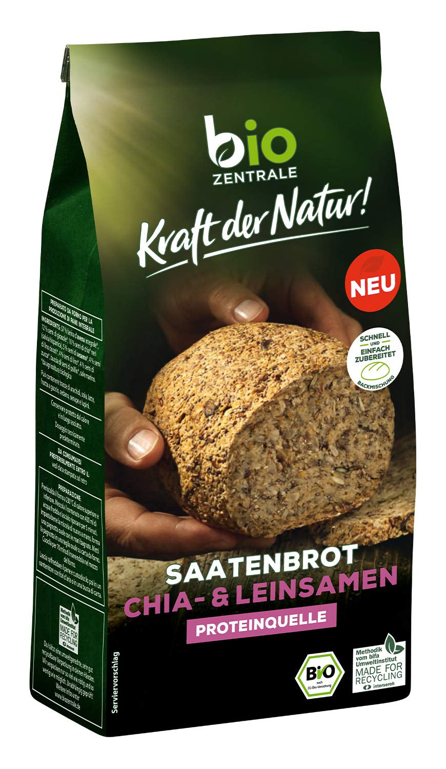 Biozentrale ganze Leinsamen | 7 x 400g Bio-Leinsamen | Ideal für Joghurt, Müsli und Brot | Alternativ zu Flohsamen, Samen aus Samen und Samen aus Chia
