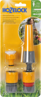 HOZELOCK - Classic Sprühdüsenset Ø 12,5 - 15 mm (1/2"- 5/8"): Starterset mit allen notwendigen Anschlüssen, 1 Sprühdüse, ideal für alle Bewässerungsaufgaben, 1 Aquastop-Anschluss [2352P0000]