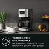 AEG Deli 5 Espressomaschine, 1,5 l, programmierbarer Timer, Warmhaltefunktion, Sicherheitsstopp, Wasserstandsanzeige, optimale Dosierung, Anti-Tropf-Funktion, Edelstahl, CM5-1-6ST
