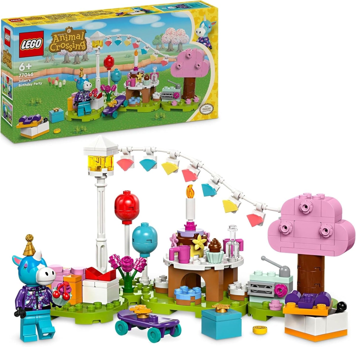 LEGO Animal Crossing: Jimmys Geburtstagsparty, kreatives Spielzeug für Kinder, Videospiel, Pferdetier-Set, Geschenk für Mädchen und Jungen ab 6 Jahren, 77046, Bausets. Besuche den LEGO-Store. Standardtitel