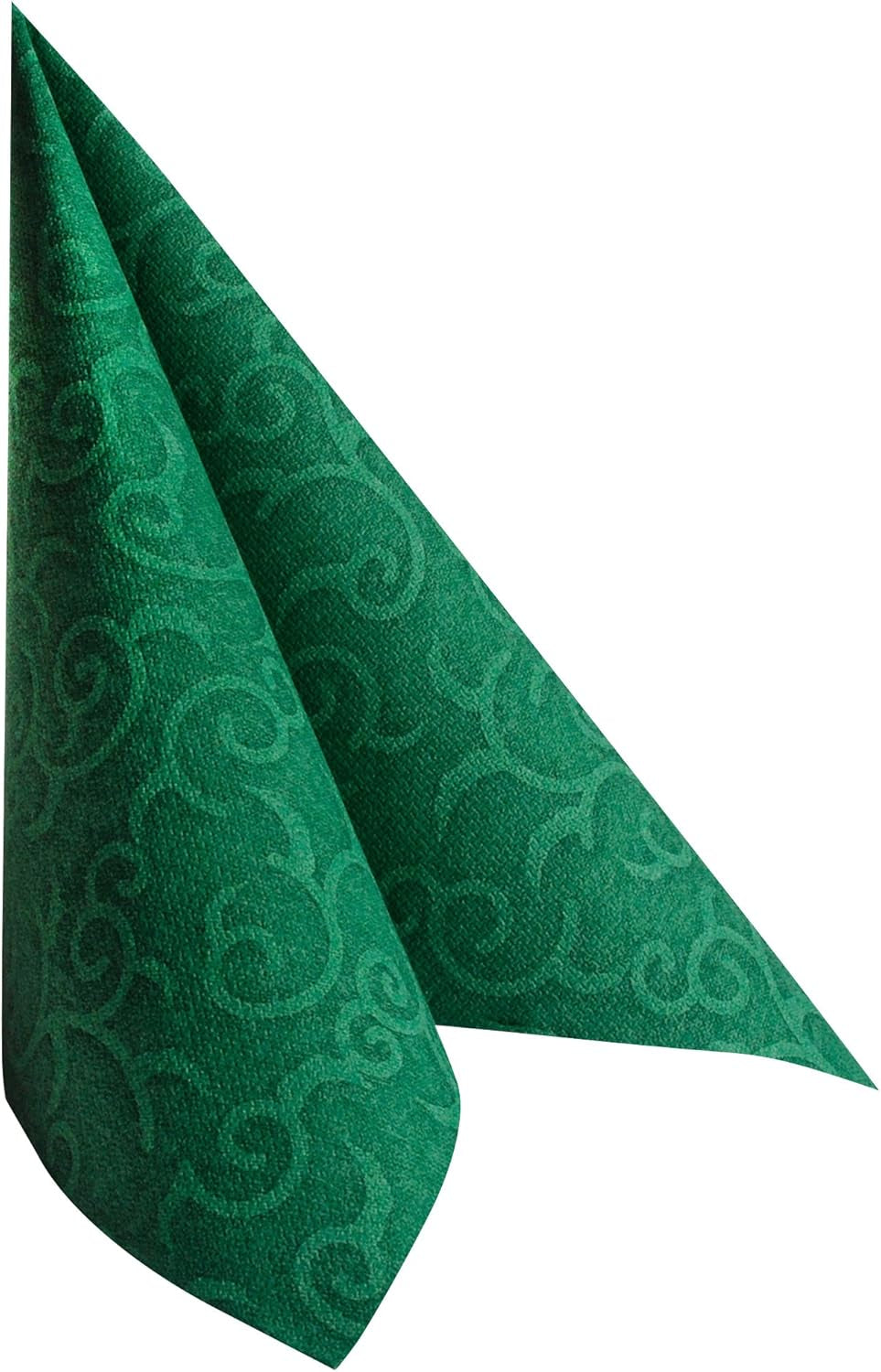 Papstar, 50 Servietten „ROYAL Collection“ 1/4-Falz 40 cm x 40 cm dunkelgrün „Casali“, #84884