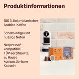 Von Amazon Heimkompostierbare Kaffeekapseln, kompatibel mit Nespresso, 100 % kolumbianischer Arabica, 20 Stück – Rainforest Alliance-zertifiziert