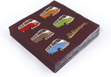 BRISA VW Collection – T1 Bus Volkswagen Tischservietten (Samba-Streifen/Rot/3-lagig)