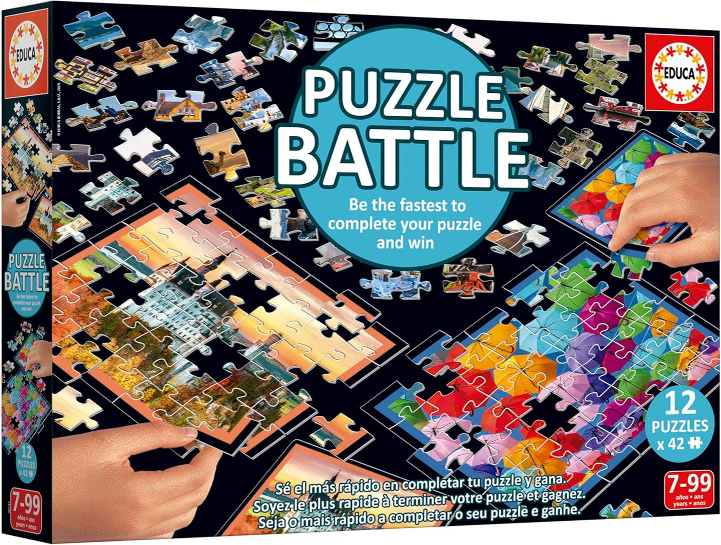 Educa – Puzzle-Schlachtlandschaften. Ein authentischer Kampf der Teile | Seien Sie der Erste, der das Rätsel löst, um der Gewinner zu werden. Ab 7 Jahren (20121) Puzzle Naty Shop