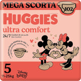 Huggies Ultra Comfort Windeln, Größe 4 (7–18 kg), Disney-Design, Vorteilspackung, 150 Stück